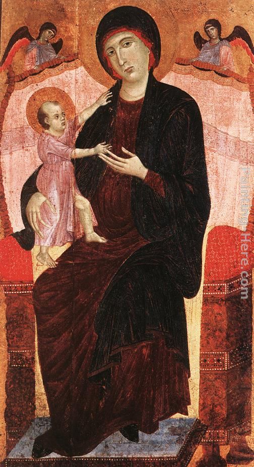 Gualino Madonna painting - Duccio di Buoninsegna Gualino Madonna art painting